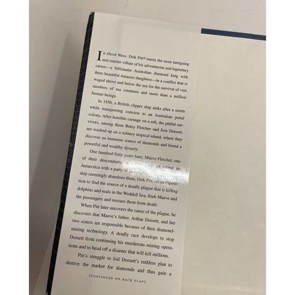 Shock Wave by Clive Cussler – G+ Dirk Pitt Thriller Hardcover Edition - Picture 2 of 3